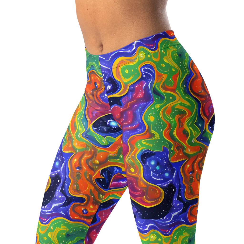 Prism Nebula on Leggings — Left Front
