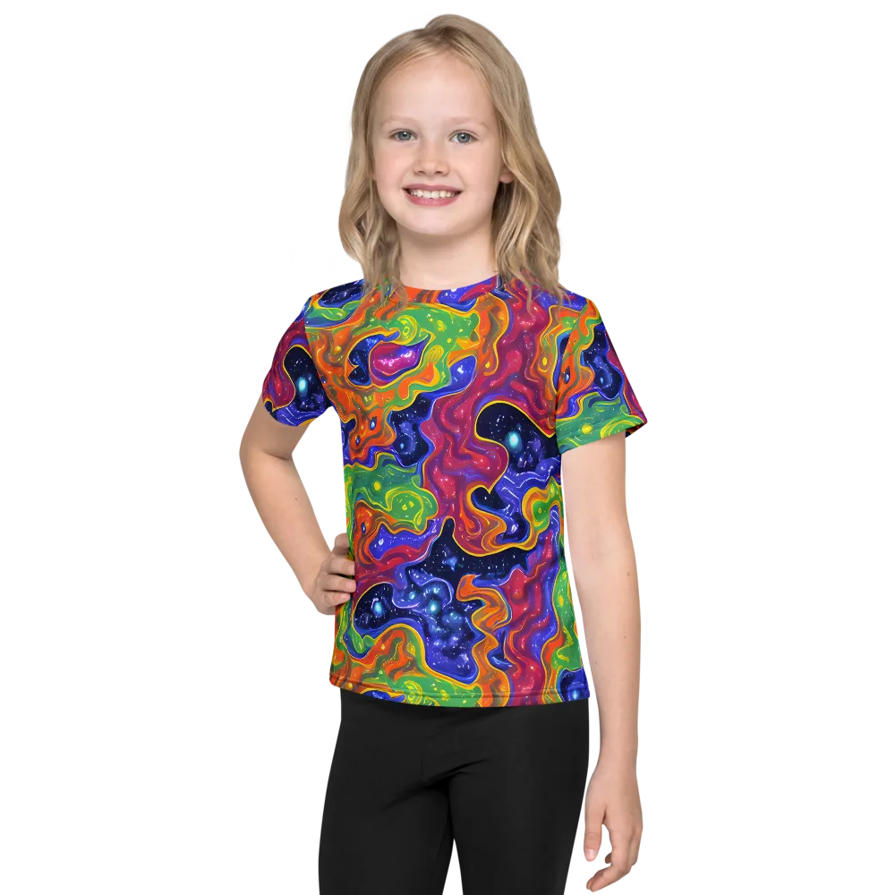 Prism Nebula on Kids Crew Neck T-Shirt — Front