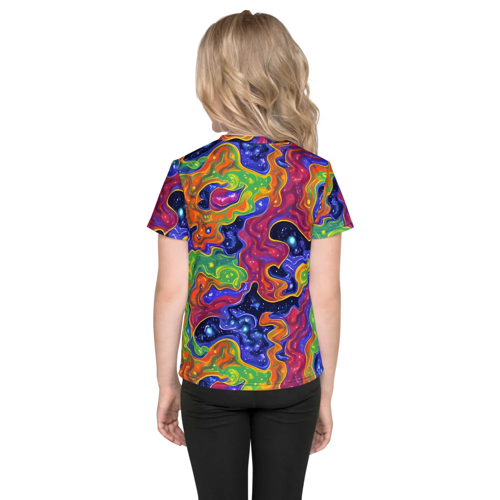 Prism Nebula on Kids Crew Neck T-Shirt — Back