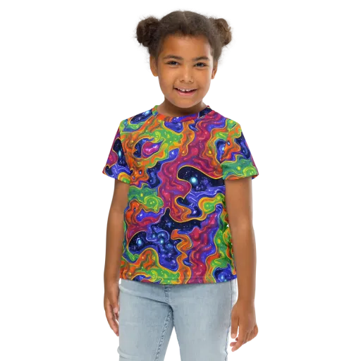 Prism Nebula on a Kids Crew Neck T-Shirt