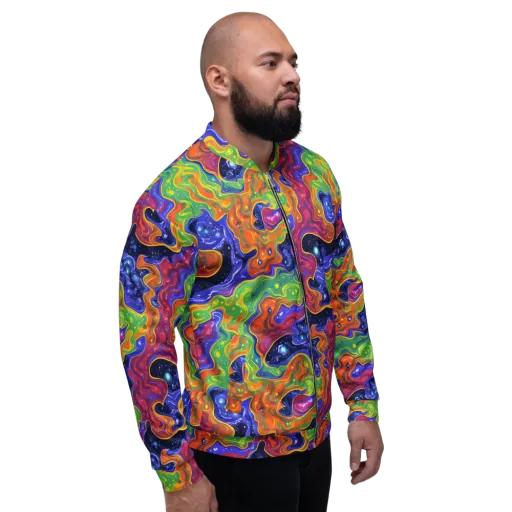 Prism Nebula on a Bomber Jacket