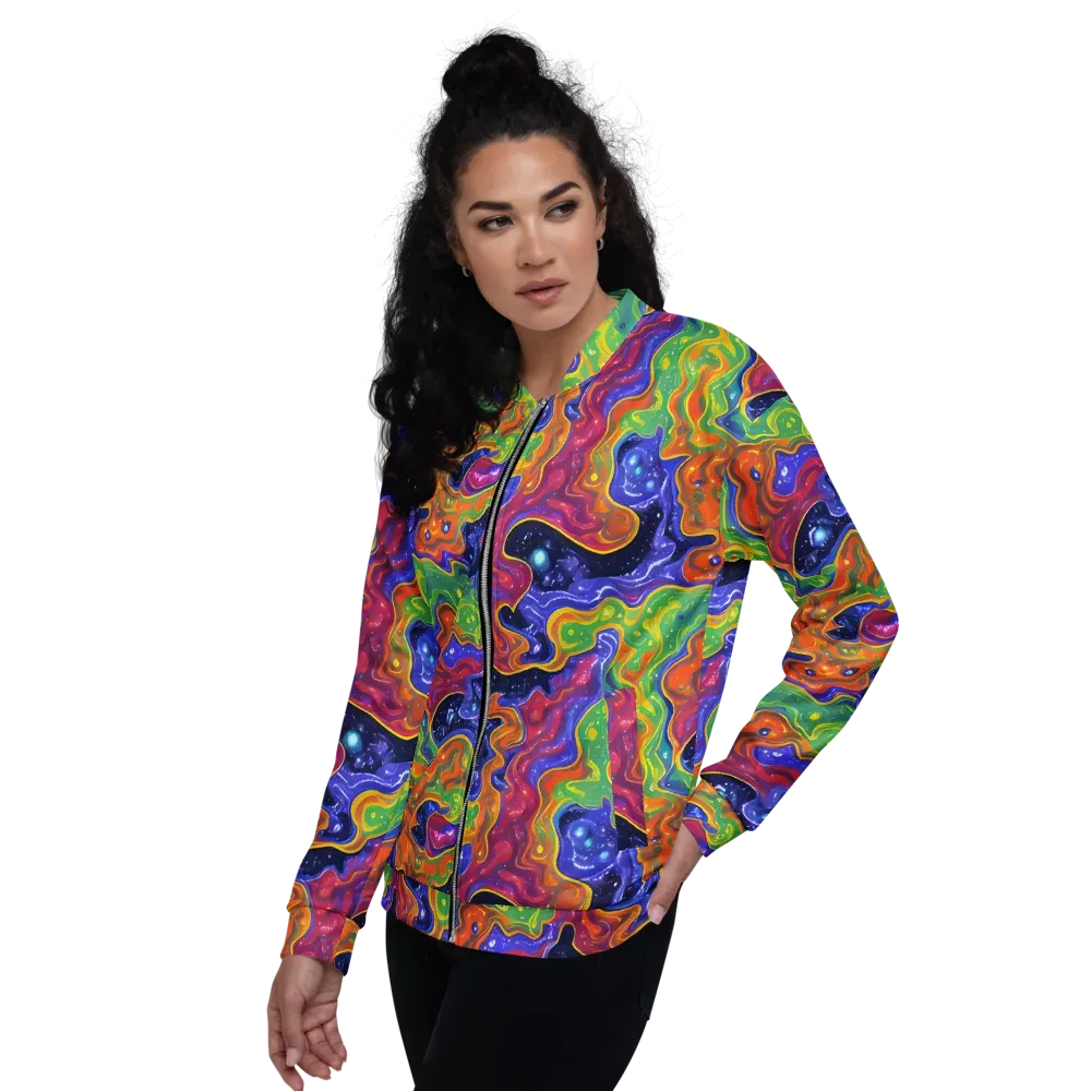 Prism Nebula on Bomber Jacket — Left