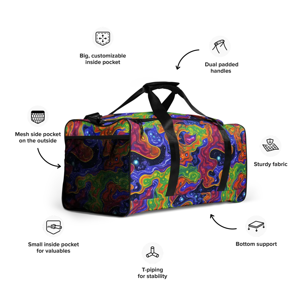 Prism Nebula on Duffle Bag — Right Front