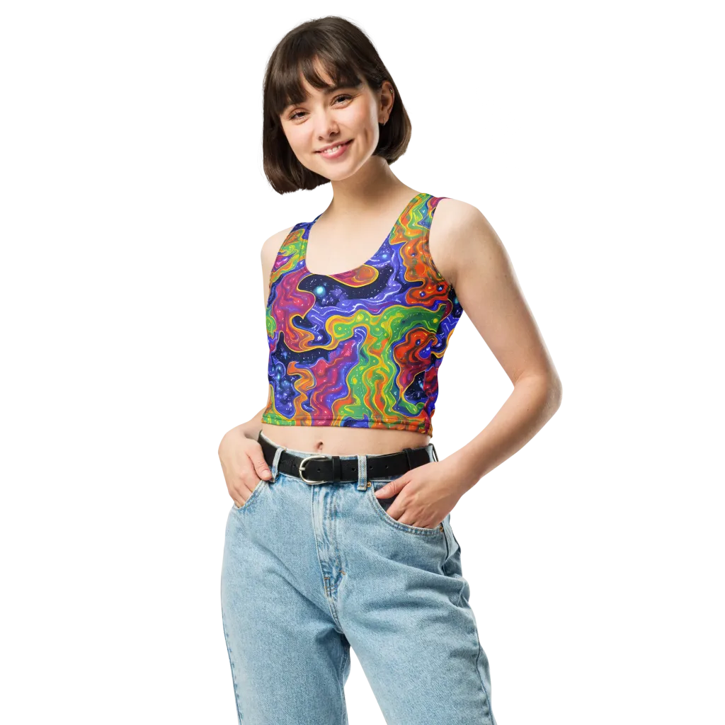 Prism Nebula on Crop Top — Front