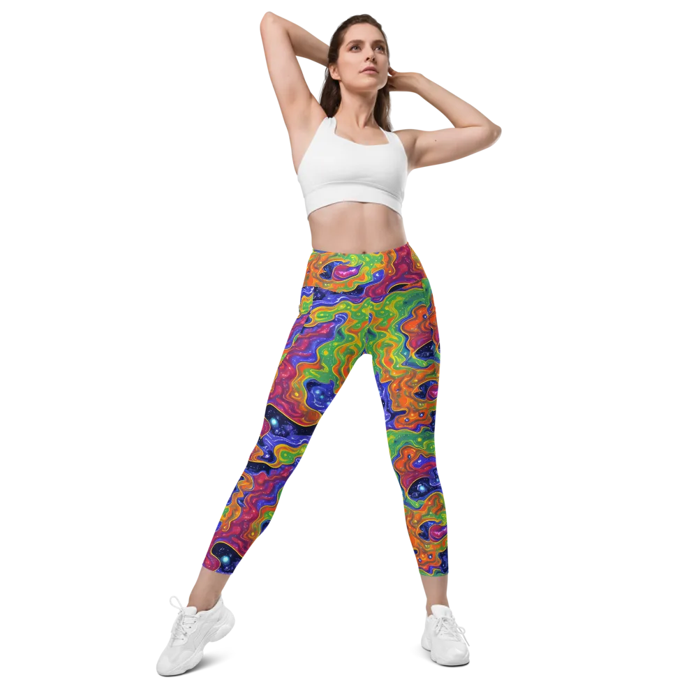 Prism Nebula on Leggings with Pockets — Front