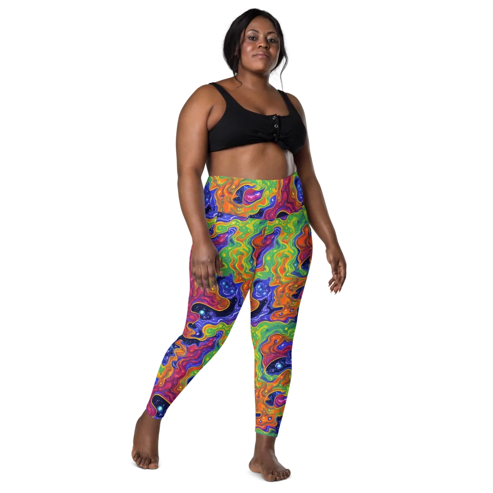 Prism Nebula on Leggings with Pockets — Front