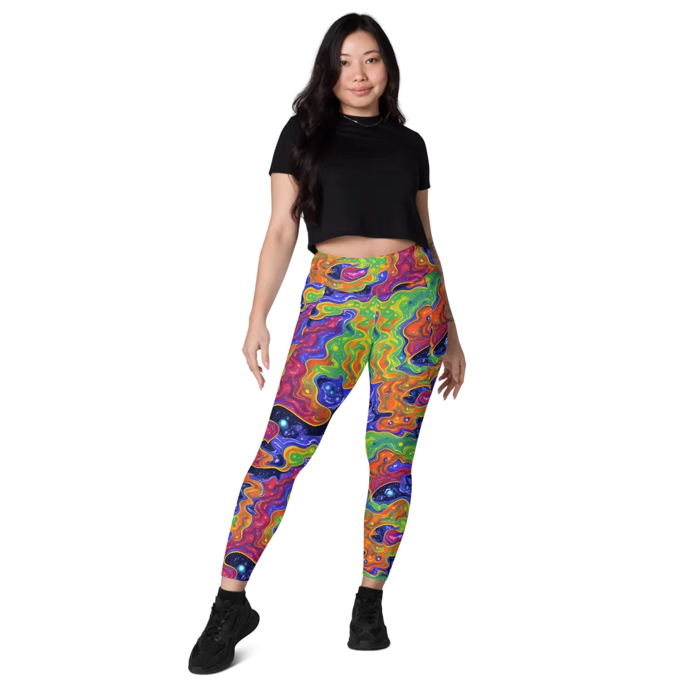 Prism Nebula on Leggings with Pockets — Front