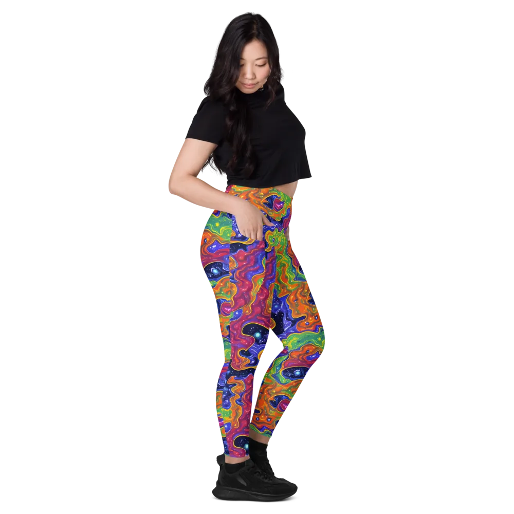Prism Nebula on Leggings with Pockets — Right
