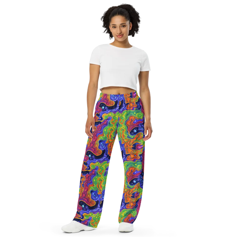 Prism Nebula on Wide-Leg Pants — Front