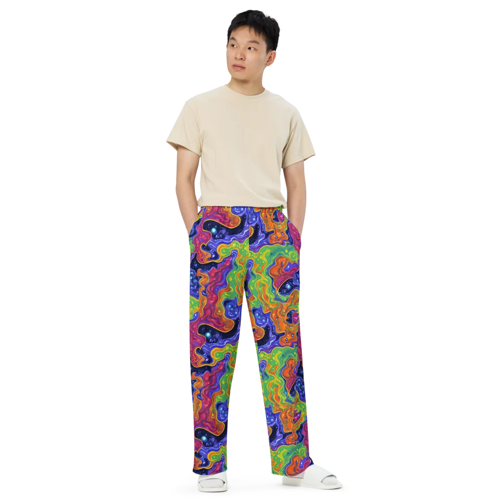 Prism Nebula on Wide-Leg Pants — Front