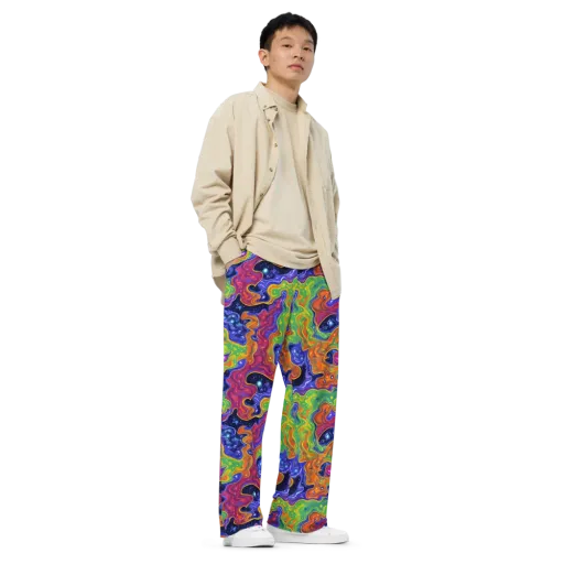 Prism Nebula on a Wide-Leg Pants
