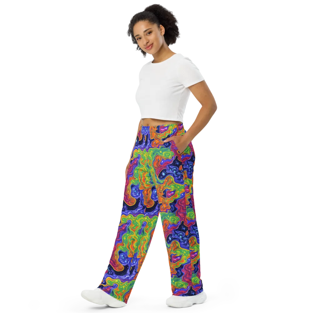 Prism Nebula on Wide-Leg Pants — Left Front