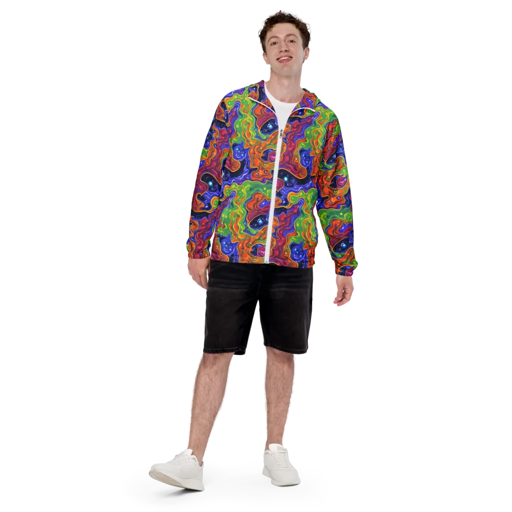 Prism Nebula on Men's Windbreaker — Front