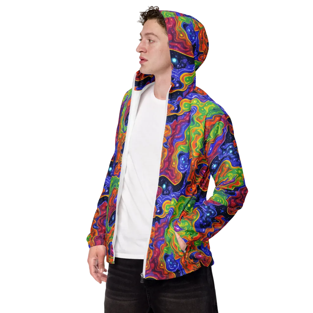 Prism Nebula on Men's Windbreaker — Left Front