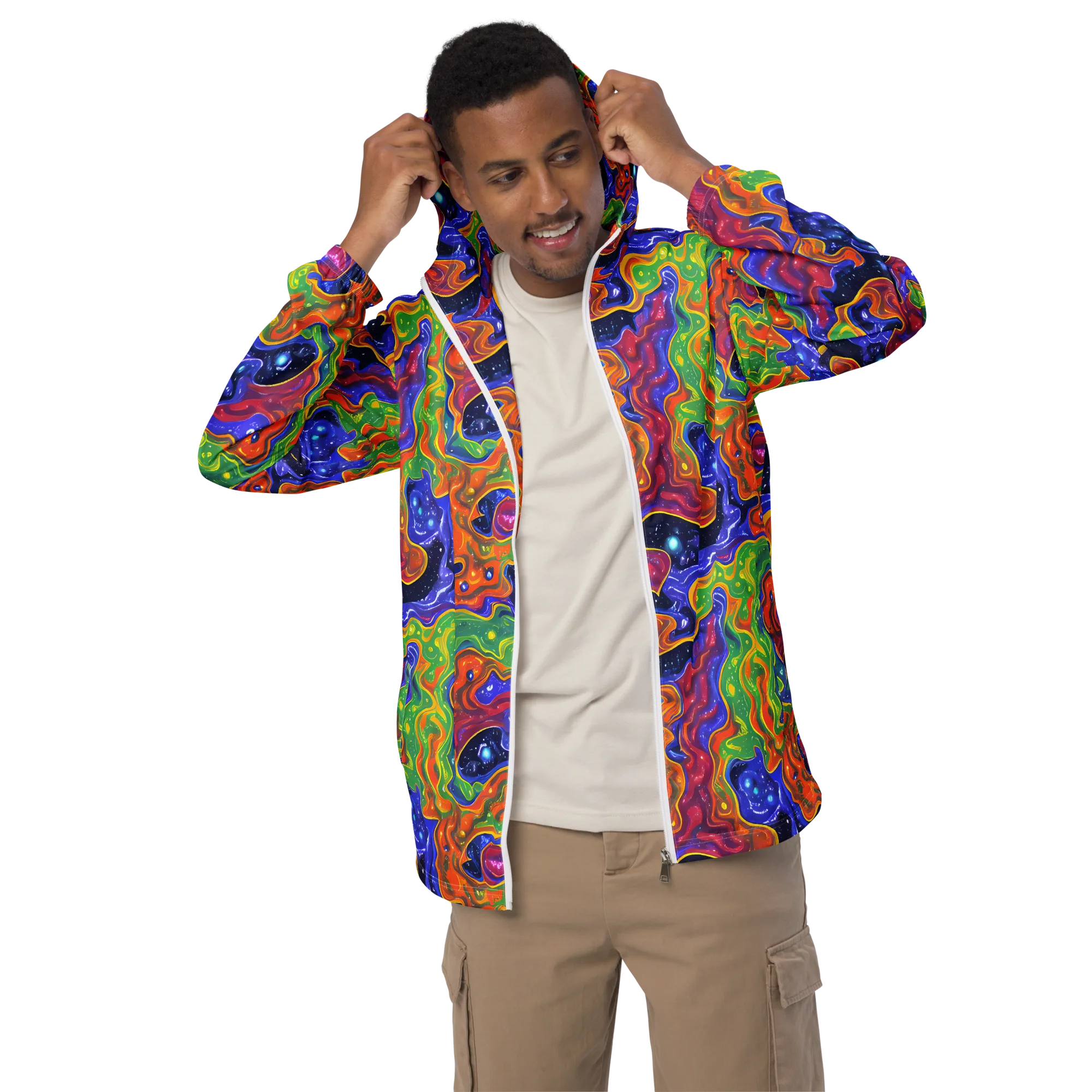 Prism Nebula on Men's Windbreaker — Front