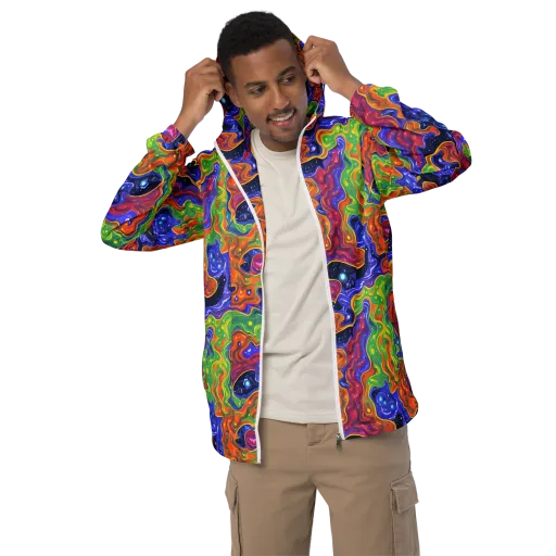 Prism Nebula on a Men's Windbreaker