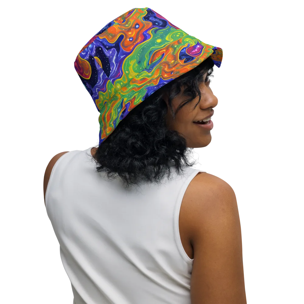 Prism Nebula on Reversible Bucket Hat — Right Outside