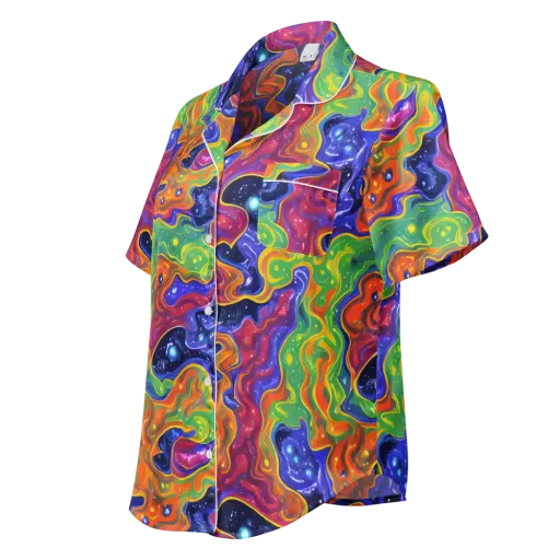 Prism Nebula on a Women's Short Sleeve Pajama Top
