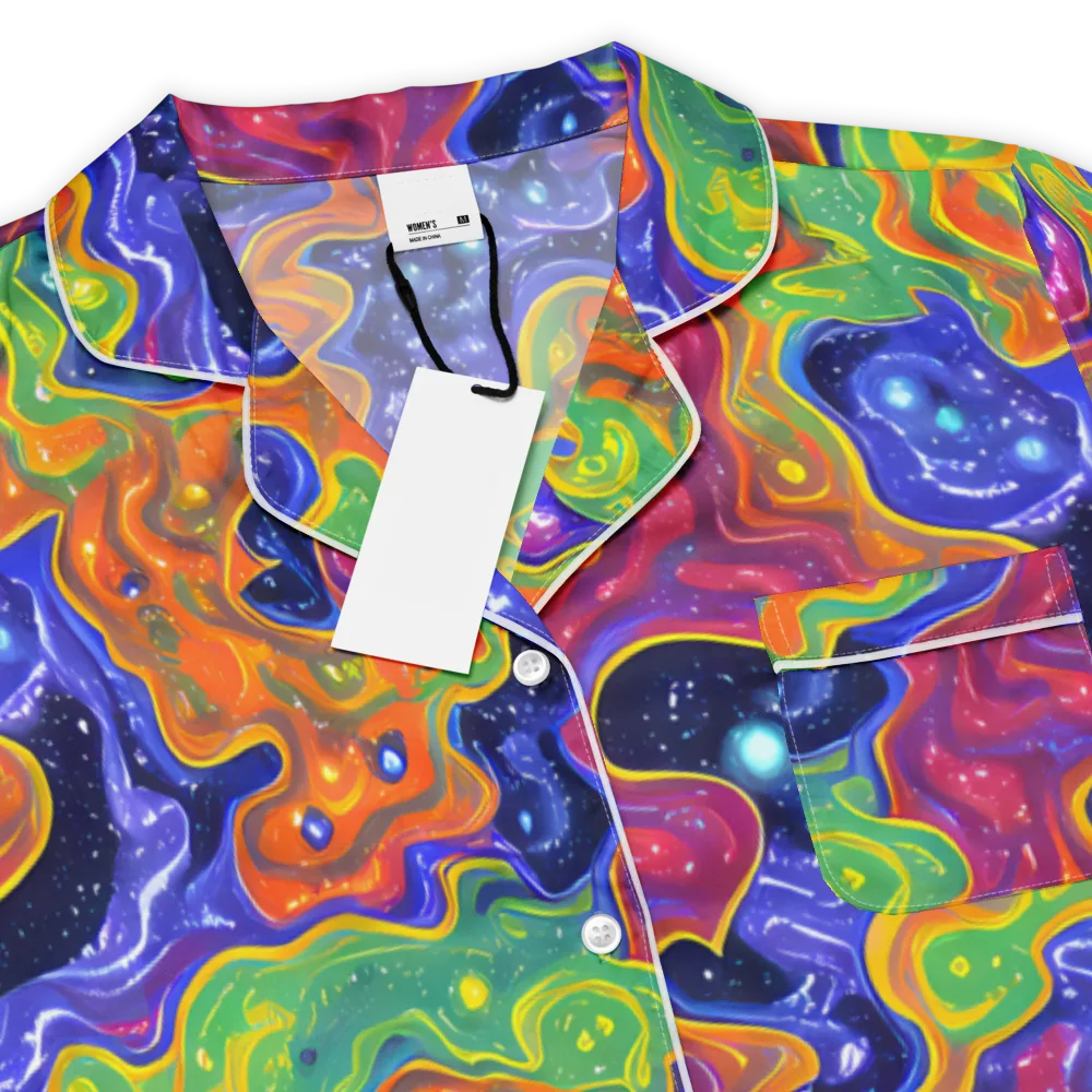 Prism Nebula on Women's Short Sleeve Pajama Top — Product details