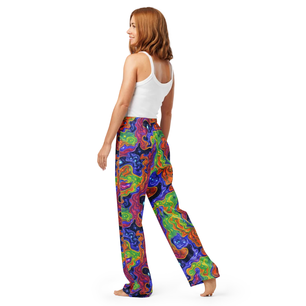 Prism Nebula on Women's Pajama Pants — Back