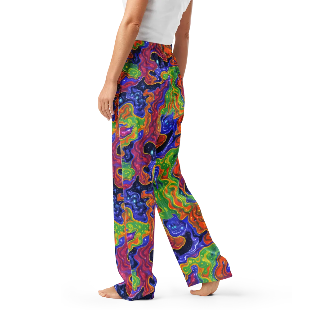 Prism Nebula on Women's Pajama Pants — Left