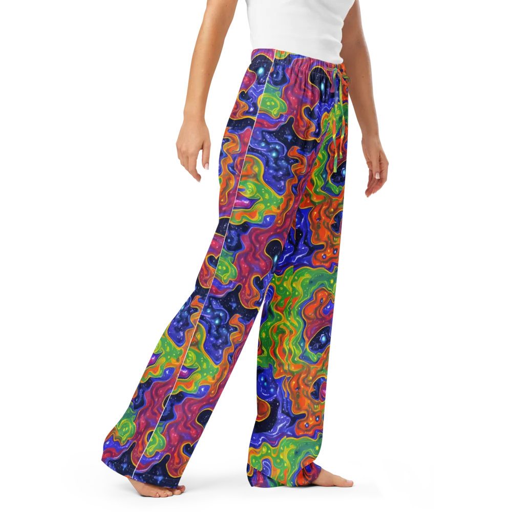 Prism Nebula on Women's Pajama Pants — Right Front