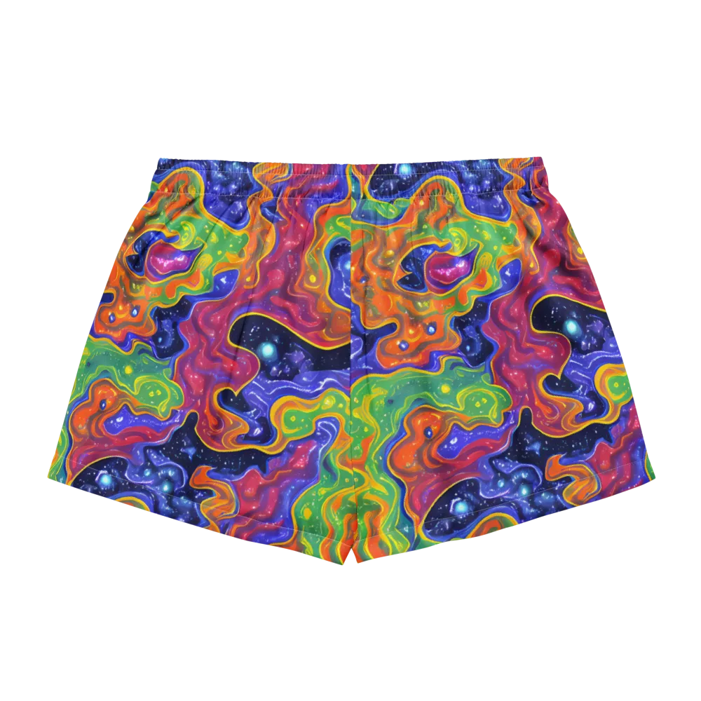 Prism Nebula on Women's Pajama Shorts — Back