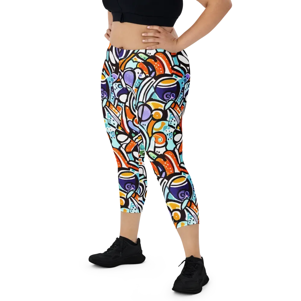 Color Crash on Capri Leggings — Front
