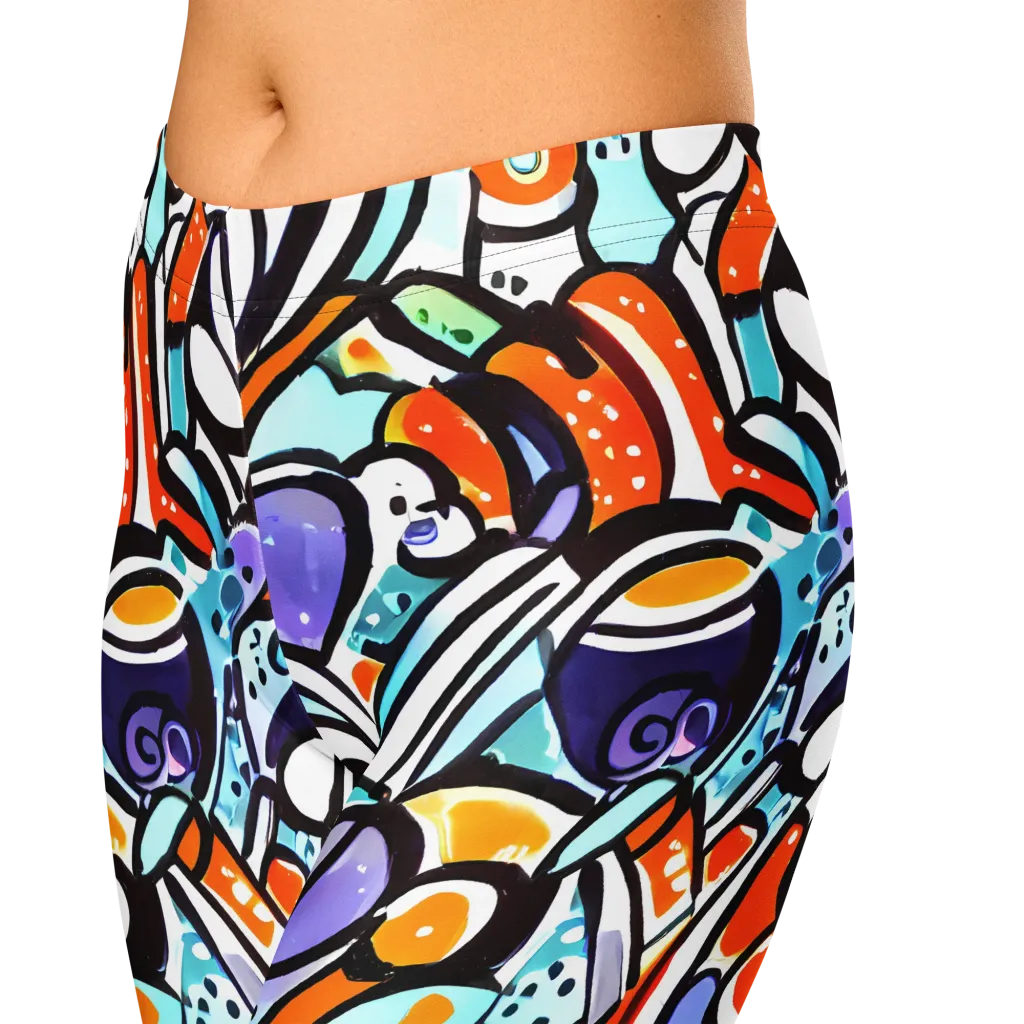 Color Crash on Capri Leggings — Zoomed-in