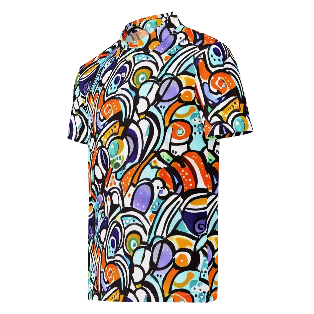 Color Crash on Men's Slim Fit Polo Shirt — Left Front