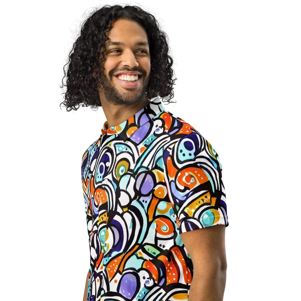 Color Crash on Men's Slim Fit Polo Shirt — Left Front