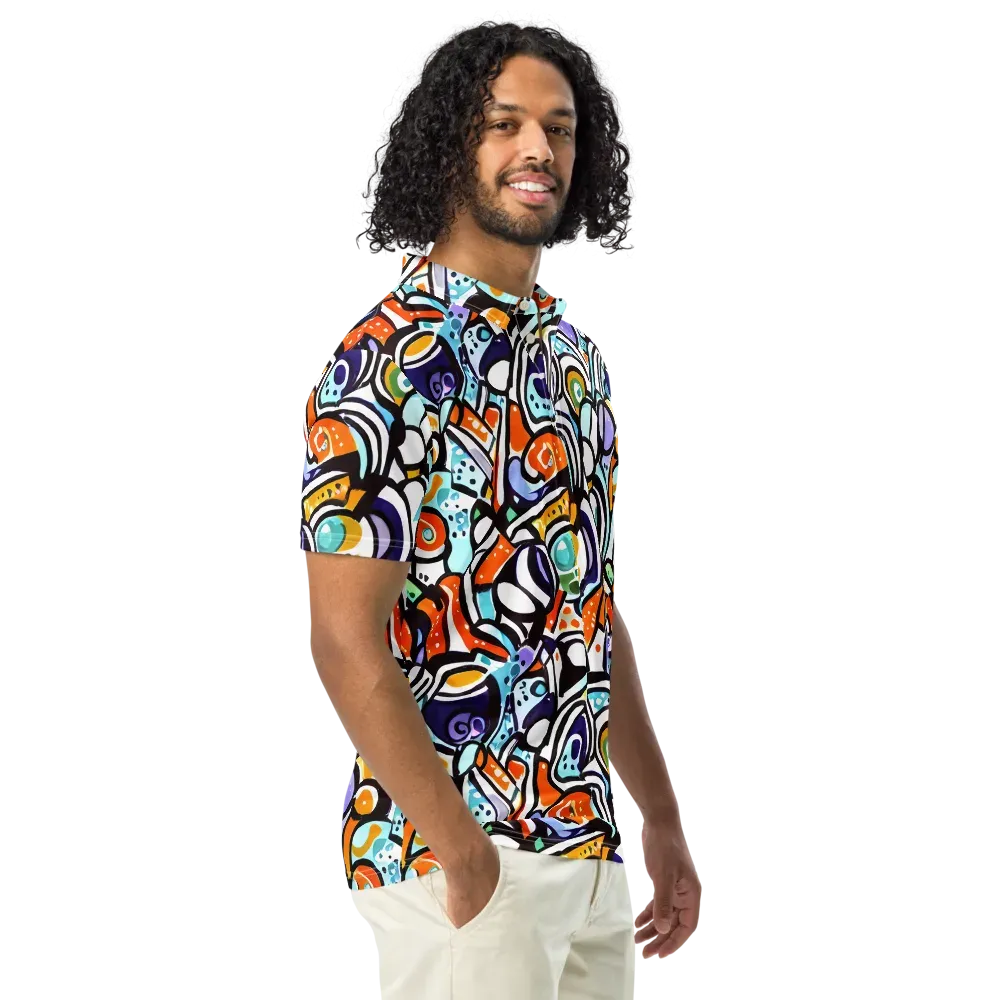 Color Crash on Men's Slim Fit Polo Shirt — Right Front