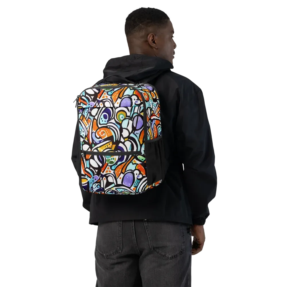 Color Crash on Utility Backpack — Back
