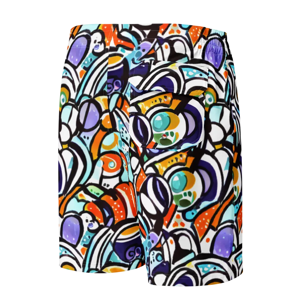 Color Crash on Men's Board Shorts — Back