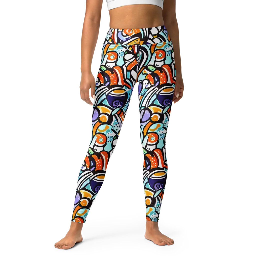 Color Crash on Yoga Leggings — Front