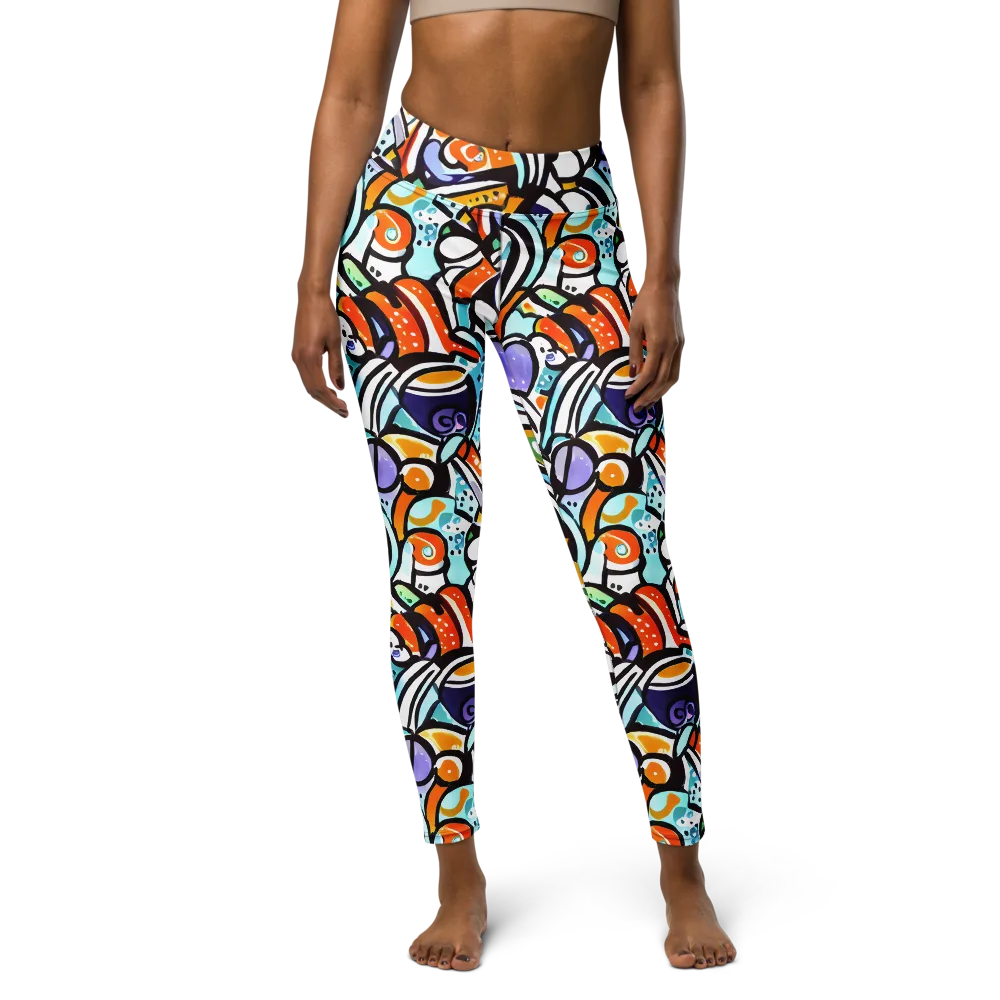 Color Crash on Yoga Leggings — Front