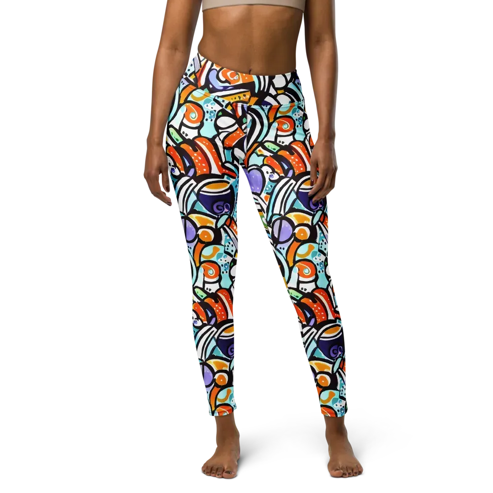 Color Crash on Yoga Leggings — Front