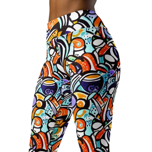 Color Crash on a Yoga Leggings