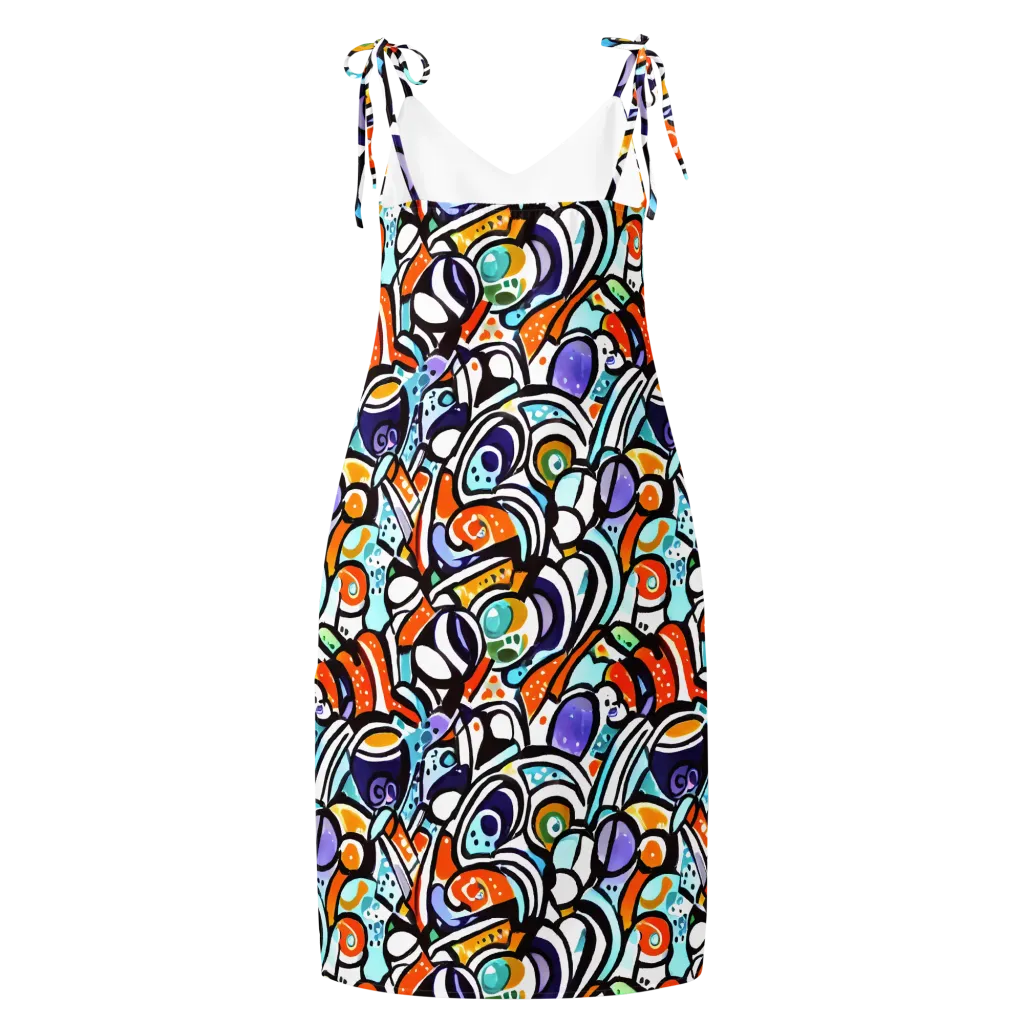 Color Crash on Slip Dress — Back