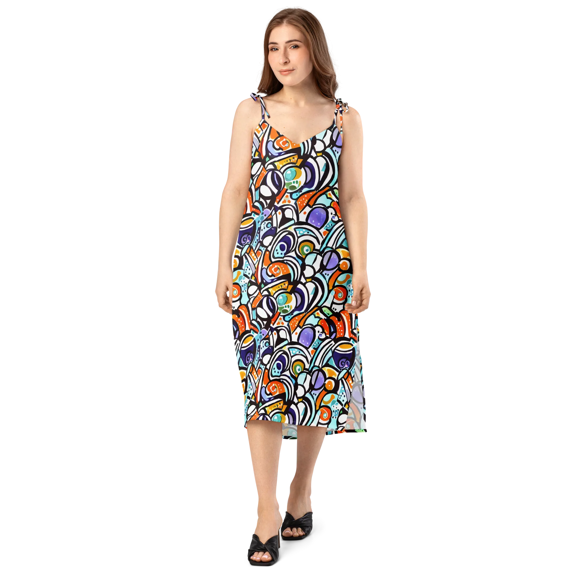 Color Crash on Slip Dress — Front