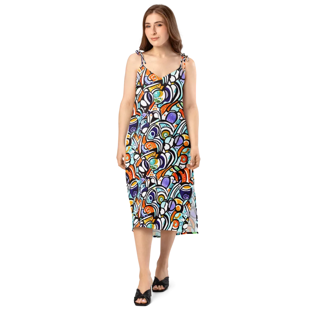 Color Crash on Slip Dress — Front