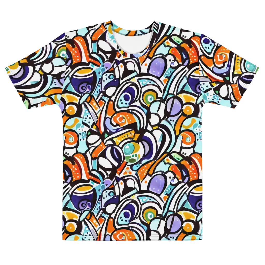 Color Crash on Men's Cotton Crew Neck T-Shirt — Front