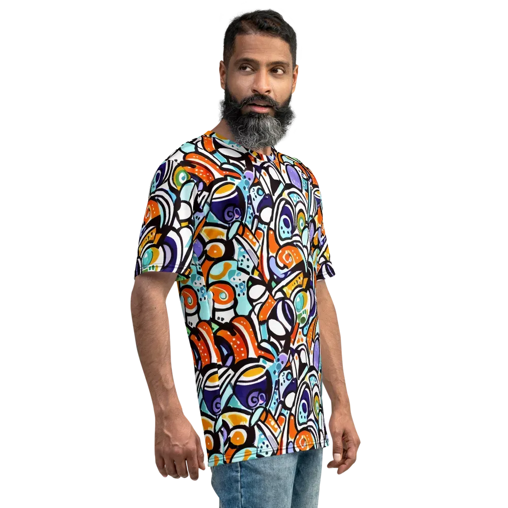Color Crash on Men's Crew Neck T-Shirt — Right