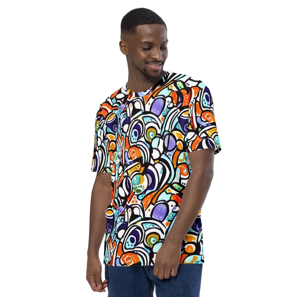 Color Crash on Men's Crew Neck T-Shirt — Left