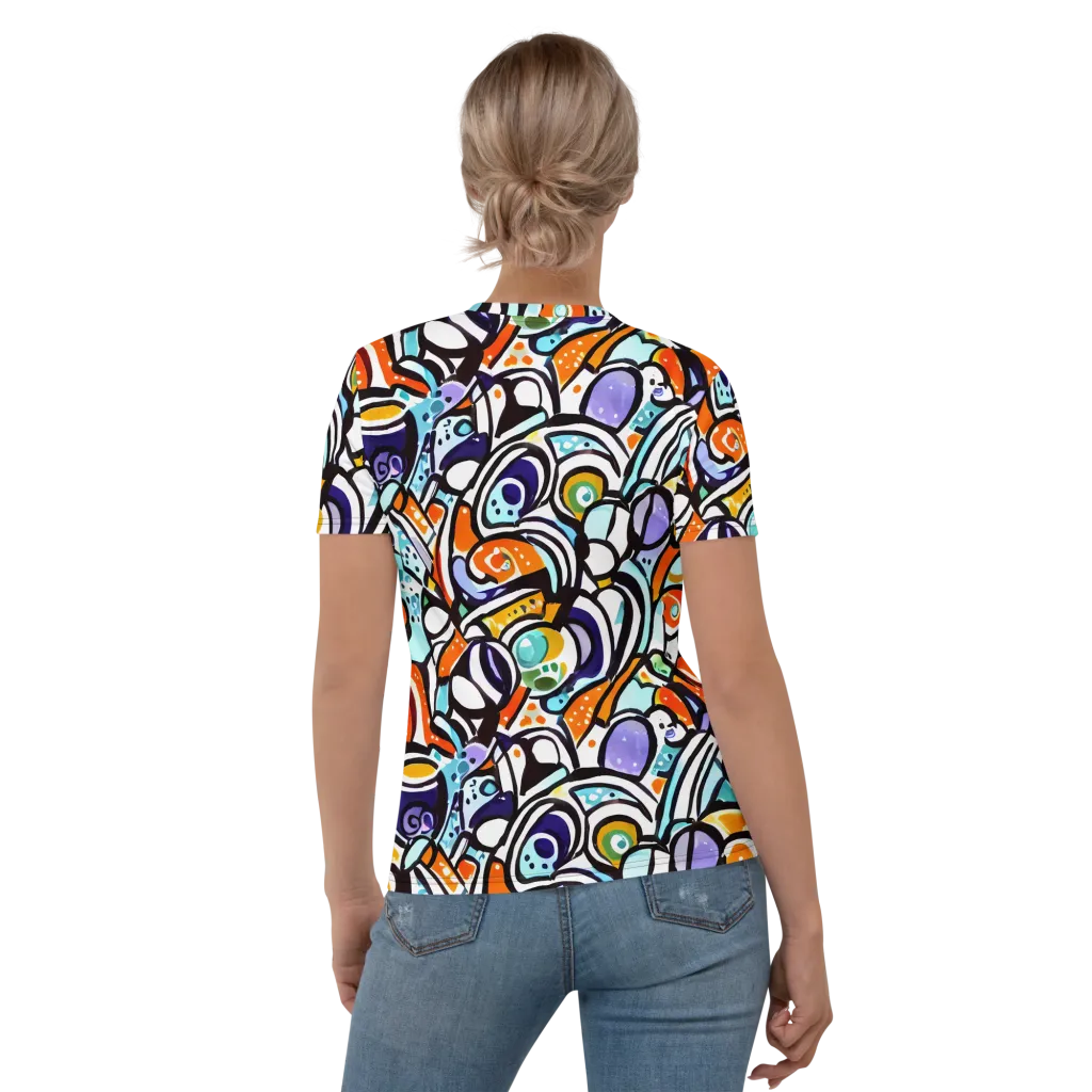 Color Crash on Women's Crew Neck T-Shirt — Back