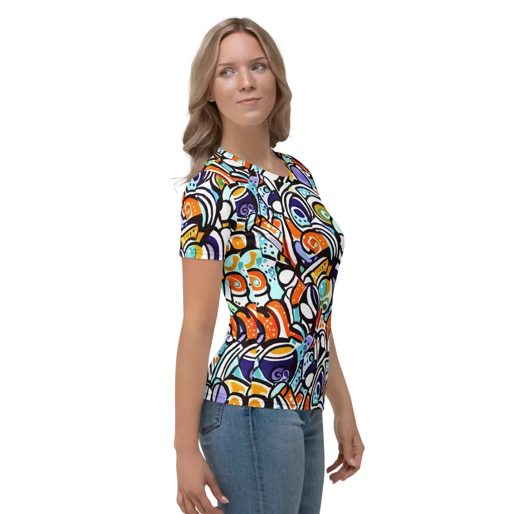 Color Crash on Women's Crew Neck T-Shirt — Right