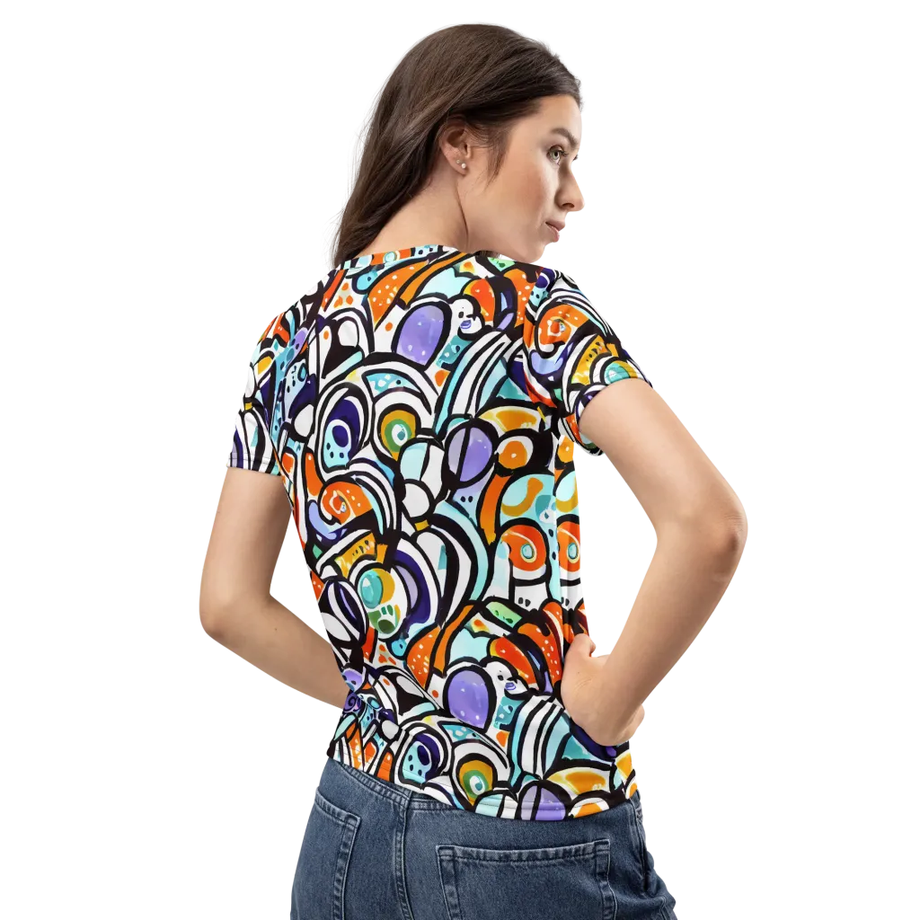 Color Crash on Women's Crew Neck T-Shirt — Back
