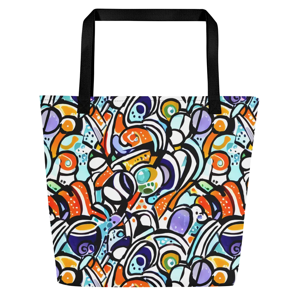 Color Crash on Large Tote Bag W/ Pocket — Front
