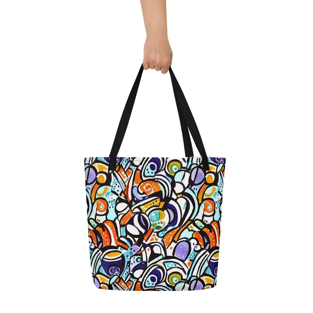 Color Crash on Large Tote Bag W/ Pocket — Front