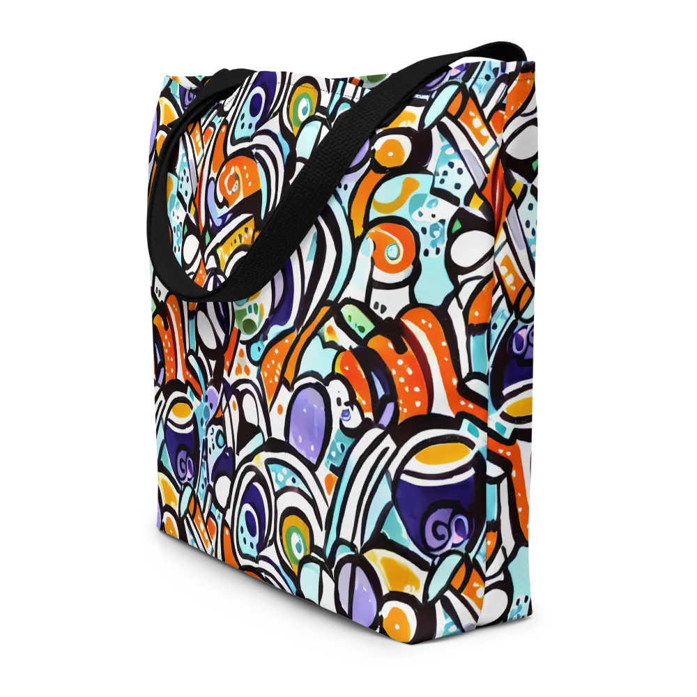 Color Crash on Large Tote Bag W/ Pocket — Front